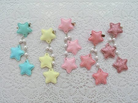 2-Way Pastel Star Clips (5 Colors) Cheap