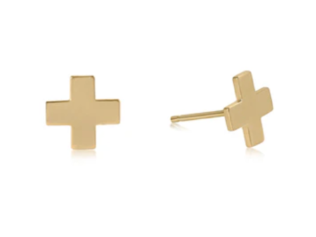 enewton: Signature Cross Gold Stud Online now