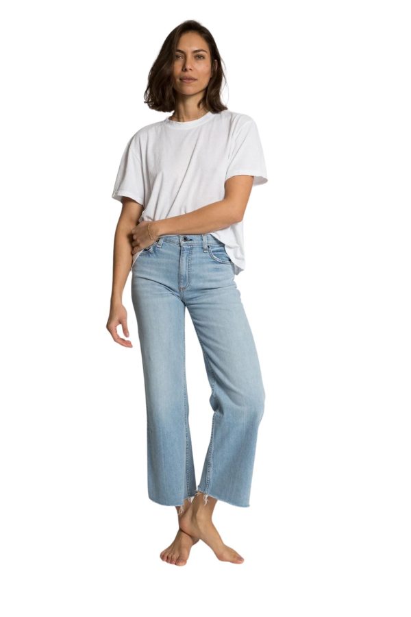 Askk Crop Wide Leg Jean on Sale