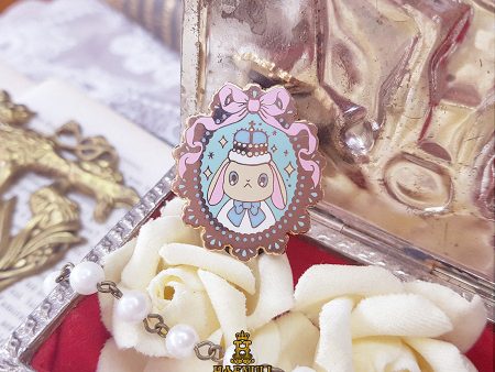 Beige Bunny Enamel Pin Cheap