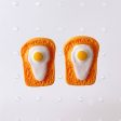 Instant Shipping! Eggy Toast Earrings For Discount