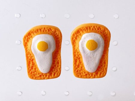 Instant Shipping! Eggy Toast Earrings For Discount