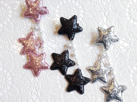 2-Way Glitter Star Clips (3 Colors) Online Sale