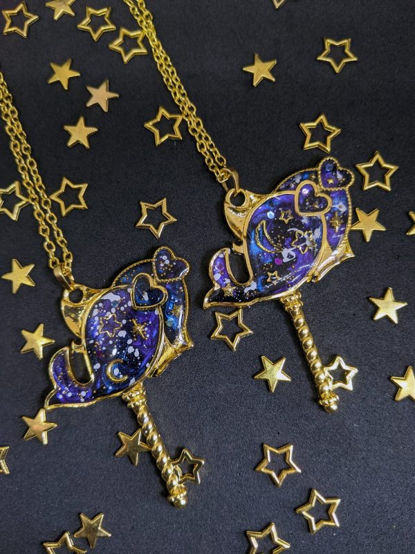 Pisces: Celestial Zodiac Resin Pendant Necklaces- 2 Styles Online now