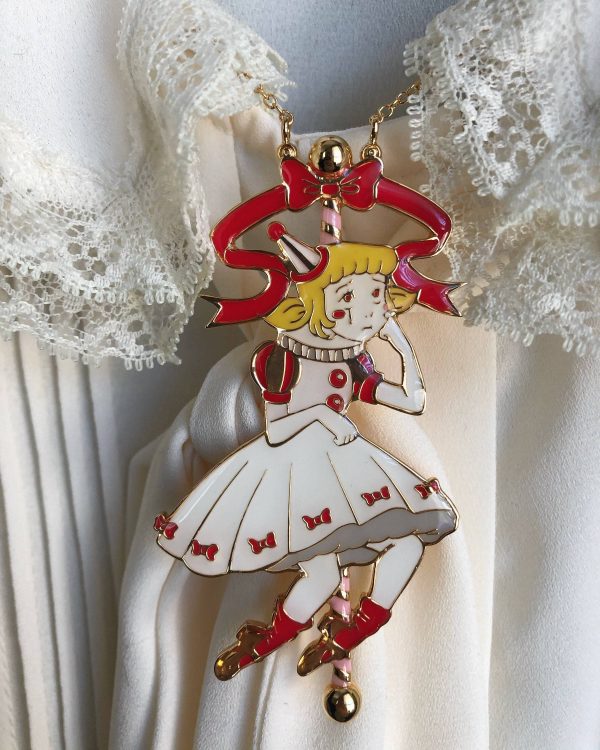 Melancholy Carousel Enamel Necklace Online Sale