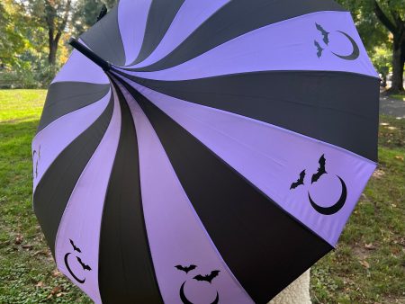 Lavender Bat Moon Umbrella For Sale