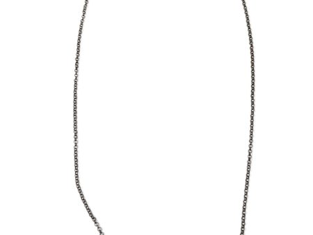 The Woods 24” Skinny Chain with Pave Diamond Clasp Discount