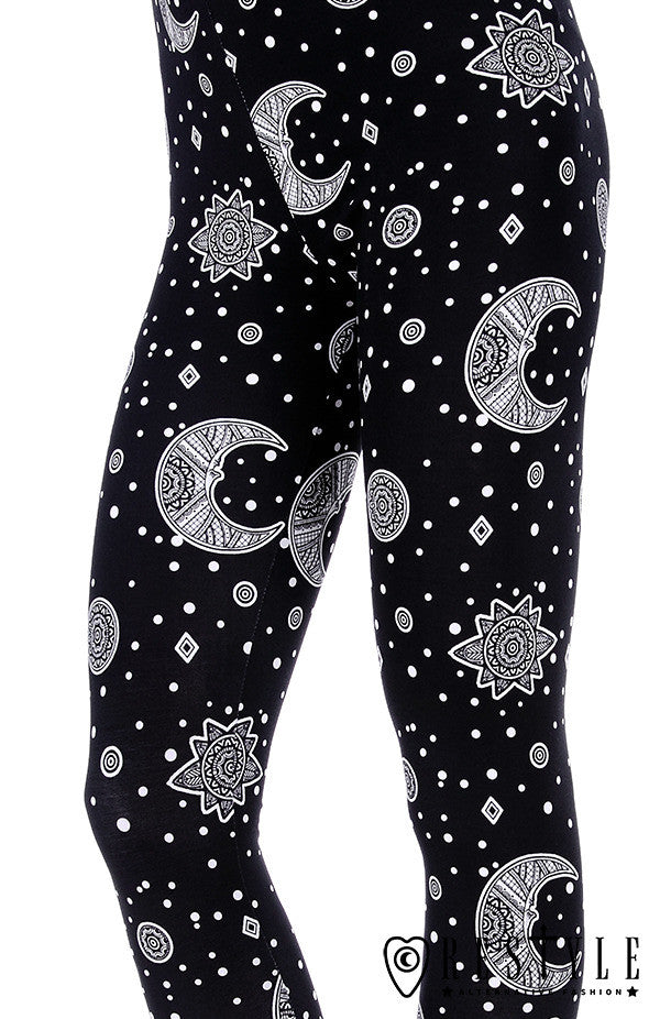 Instant Shipping! Hippie Moon Leggings For Sale