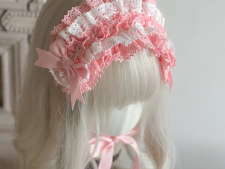 Old School Lace Rectangle Headdress Fashion