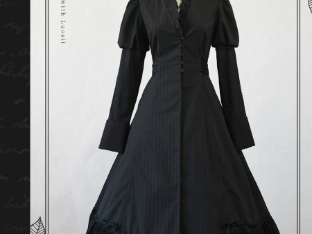 Garden of the Insomnia Night - Victorian Gothic Long Onepiece For Sale