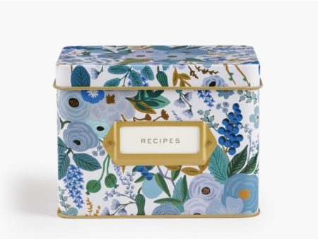 Garden Party Blue Recipe Box Online Sale