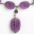 Amethyst Drop Necklace of Molded Glass Discount