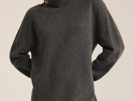 Z Supply: Richie Sweater Dress-Charcoal Online now