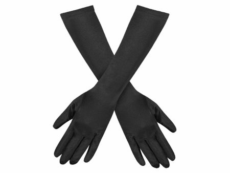 Instant Shipping! 15in Long Satin Gloves Discount