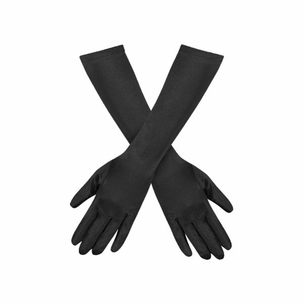 Instant Shipping! 15in Long Satin Gloves Discount