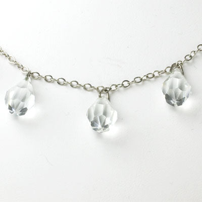 Crystal Briolette Necklace & Earrings Set For Sale