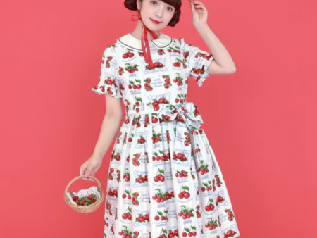 Fresh Cherry Collared Dress Supply