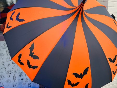 Orange Flying Bats Umbrella Hot on Sale