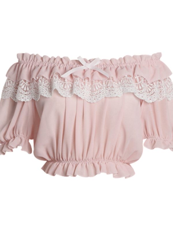 Pearl Chiffon Cropped Blouse Online now