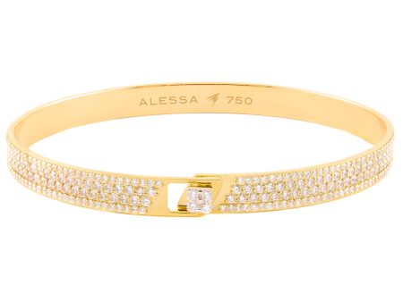 Yellow Gold Full Pave Diamond Spectrum Bracelet For Discount