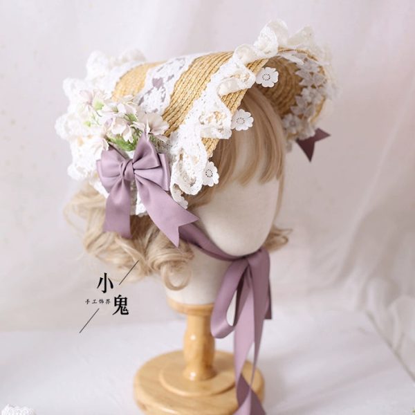 Floral Straw Headdress Fashion