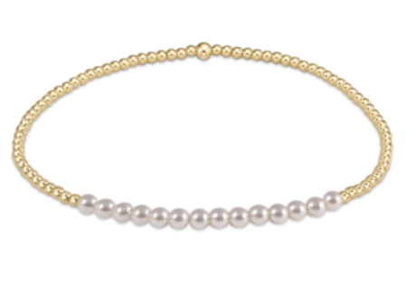 enewton: Gold Beaded Bliss Bracelet-Pearl Hot on Sale