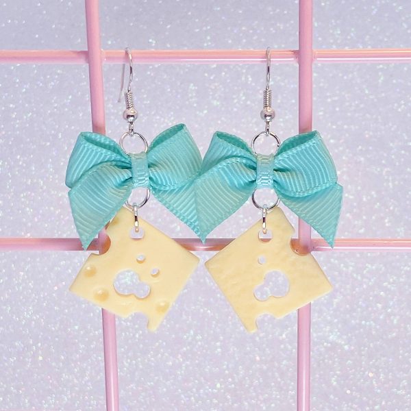 Cheese Slice Earrings (5 Colors) Discount