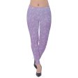 Fluffy Constellation Lavender Velvet Leggings For Sale