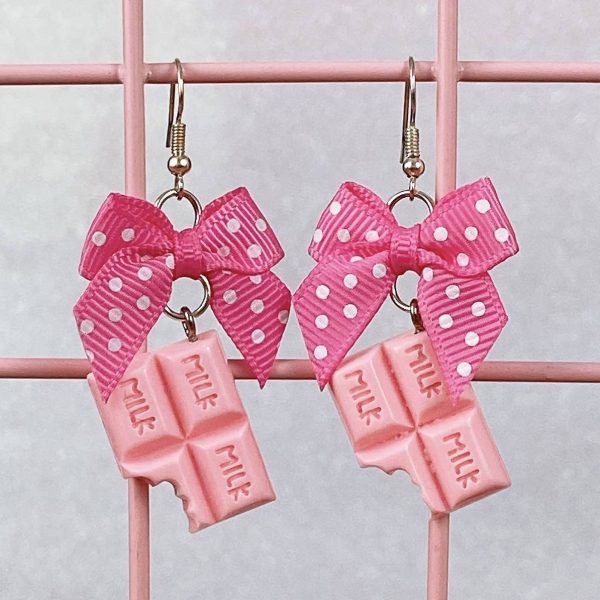 Pink Chocolate Earrings (5 Colors) Online now