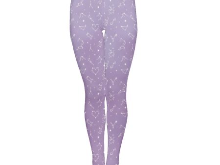 Fluffy Constellation Lavender Tights Online