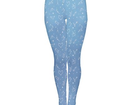 Fluffy Constellation Blue Tights Hot on Sale