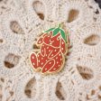 Strawbunny Enamel Pin on Sale