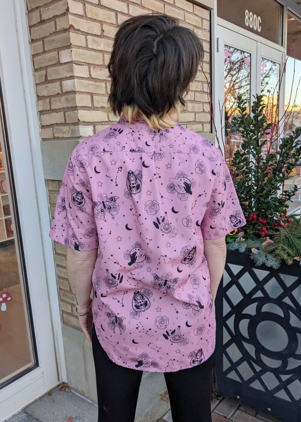 Lovely Oracle Pink Button Up Shirt Supply