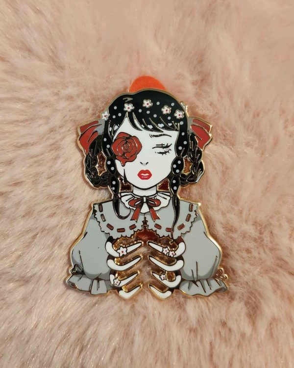 Flowers Cage Enamel Pin Fashion