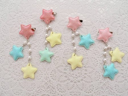 2-Way Multi Pastel Star Clips (4 Colors) Supply