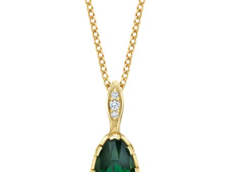 Dark Green Tourmaline Genesis Pendant Necklace Online Hot Sale