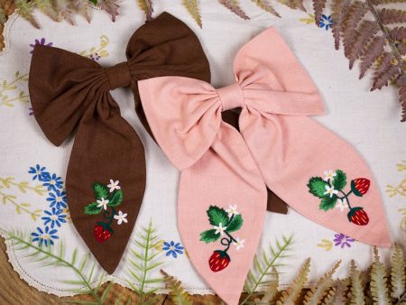 Strawberry Hair Bow on Sale