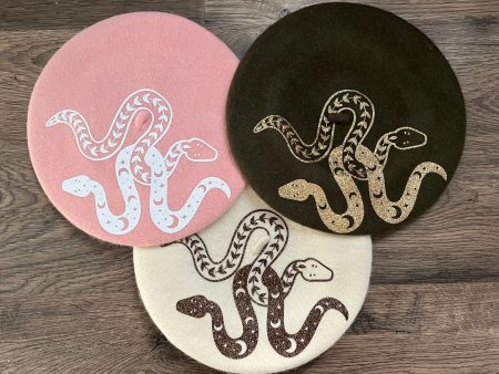 Fox & Fable - Vegan Beret - Celestial Snakes For Sale