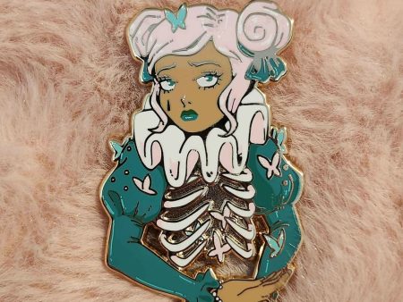 Butterfly Cage Enamel Pin For Discount