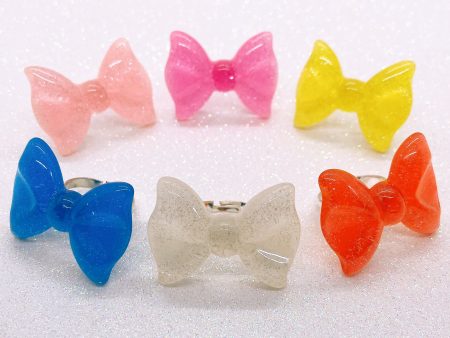 Instant Shipping! Shimmering Bow Ring (6 Colors) Supply