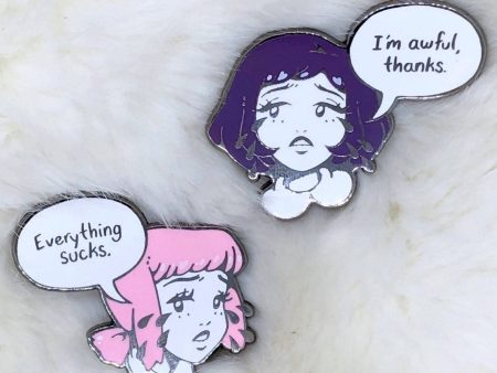 Having a Bad Time Mental Illness Health Enamel Pins Cheap