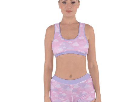 Starcrossed Skies Pink Racerback Bikini Swimsuit Online Hot Sale