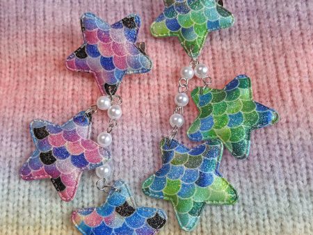 2-Way Mermaid Glitter Star Clips- Choose your color Cheap