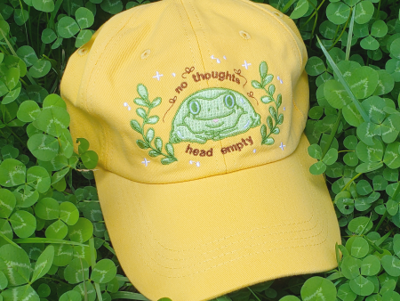 No thoughts, head empty Frog - Embroidered Dad Hat For Sale