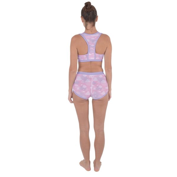 Starcrossed Skies Pink Racerback Bikini Swimsuit Online Hot Sale