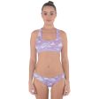 Starcrossed Skies Purple Cross Back Hipster Bikini Swimsuit Supply