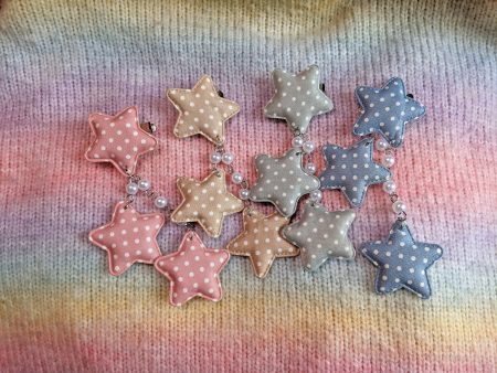 2-Way Polka Dot Star Clips- Choose your color Supply