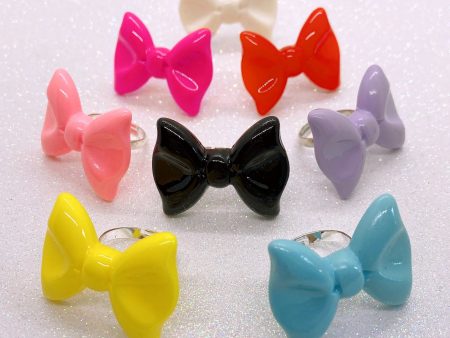 Instant Shipping! Shiny Bow Ring (8 Colors) Cheap