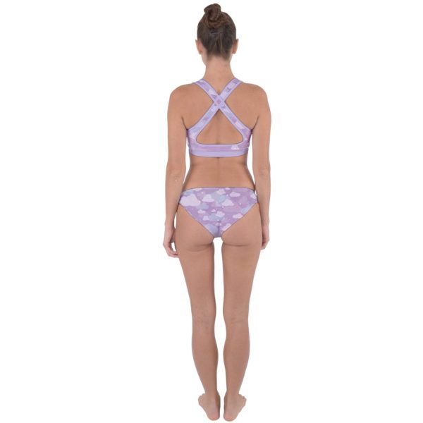 Starcrossed Skies Purple Cross Back Hipster Bikini Swimsuit Supply