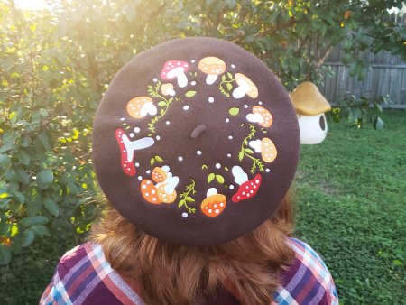 Fairy Circle Embroidered Beret For Sale